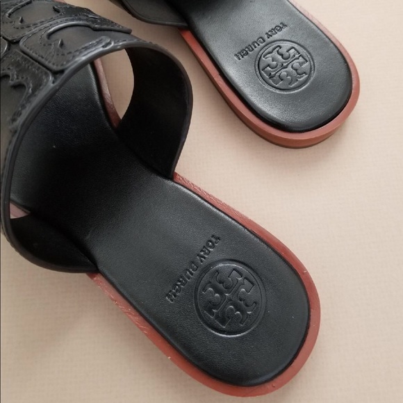 Tory Burch Jamie Sandals Black NIB Size 7 - Picture 3 of 6